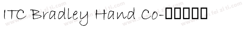 ITC Bradley Hand Co字体转换